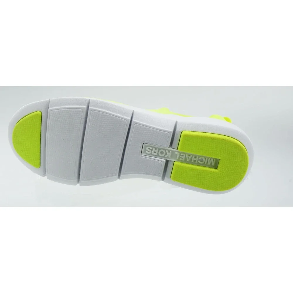 Michael Kors Kyla Trainer Neon Yellow Knit Sneakers 49T9KLFP4D Womens 5M
